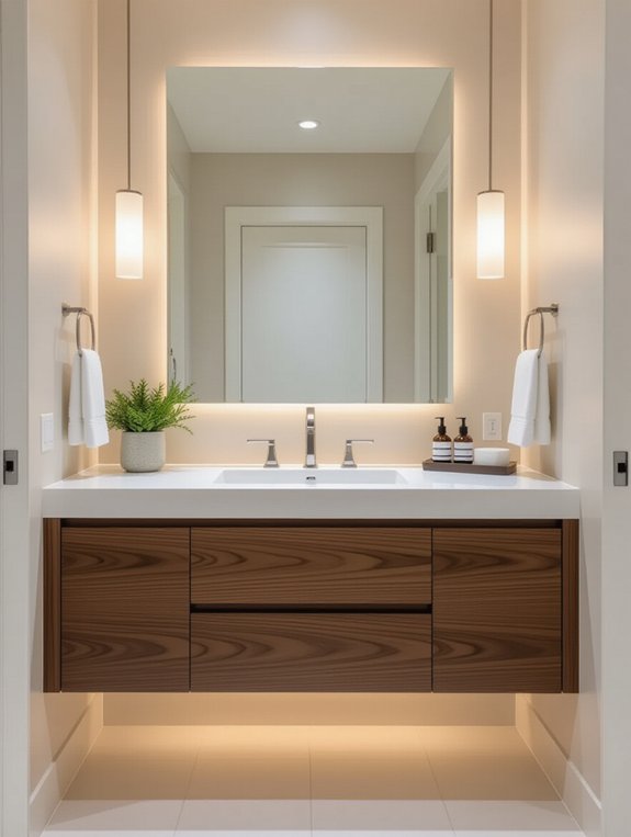contemporary sleek vanity design