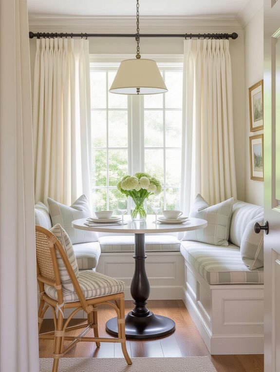 cozy alcove with curtains