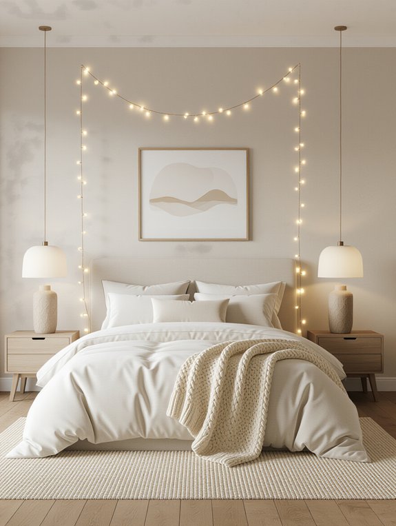cozy ambient bedroom lighting