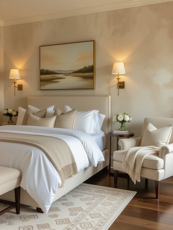 cozy atmosphere with soft lighting
