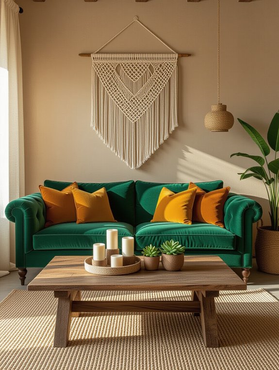 cozy bohemian living room