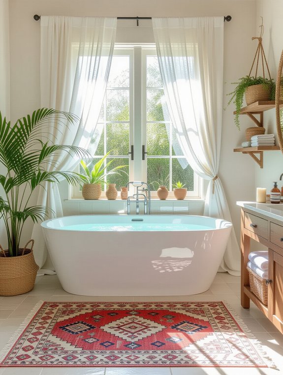 cozy bohemian rug addition