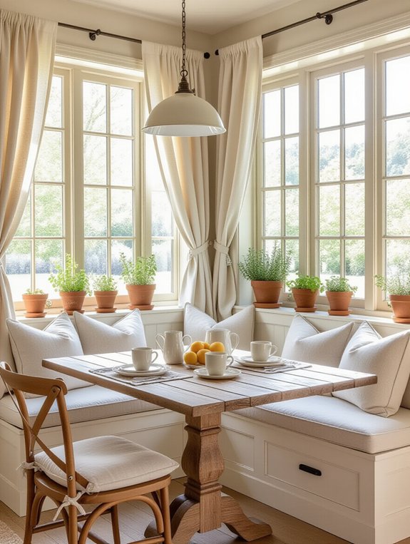 cozy breakfast nook creation