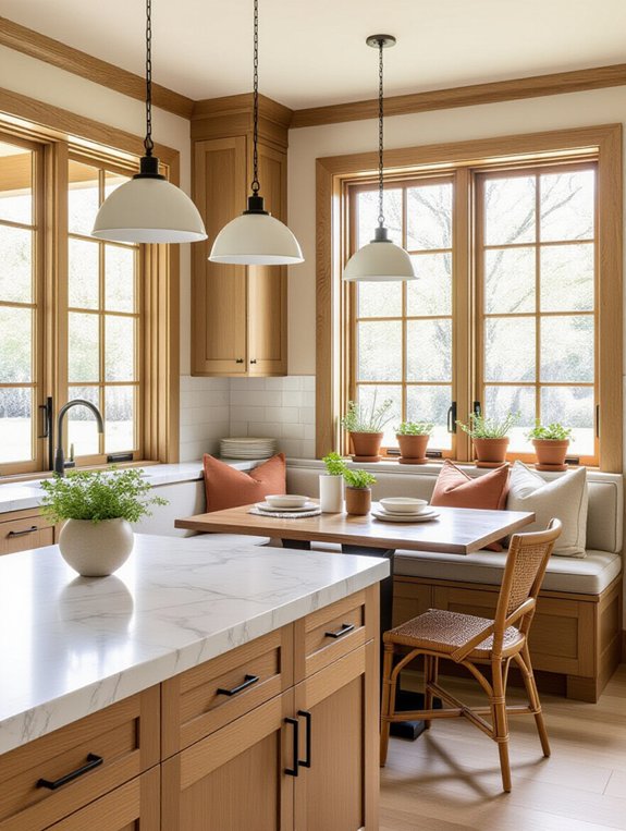 cozy breakfast nook design