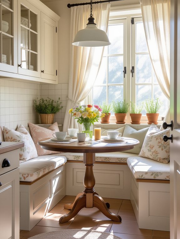 cozy breakfast nook transformation