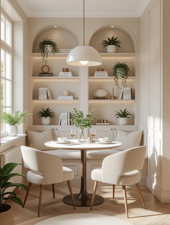 cozy built in dining nook