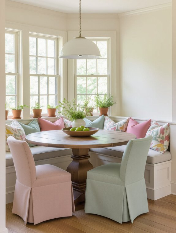cozy corner dining nook