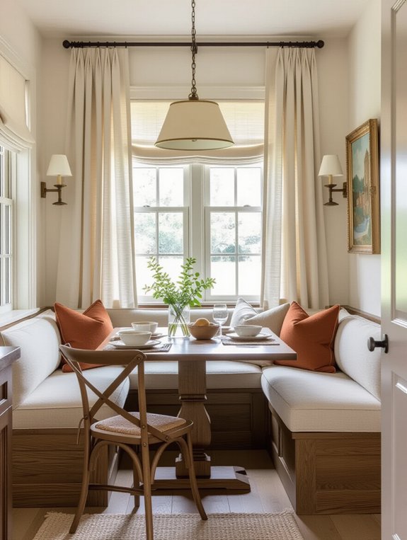 cozy corner dining nook