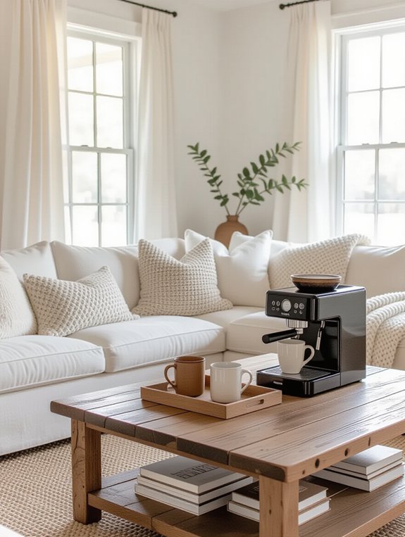 cozy curated coffee station