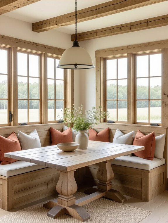 cozy custom built in seating