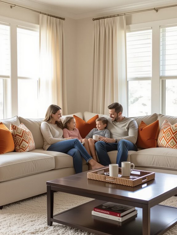 cozy family gathering sectionals