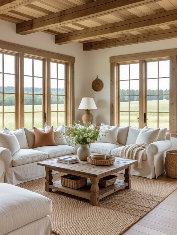 cozy farmhouse living room
