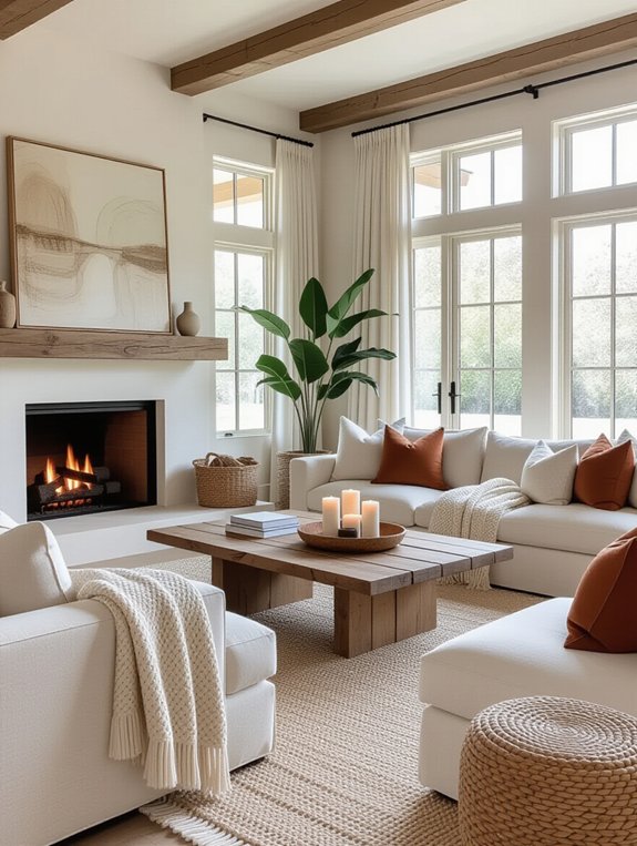 cozy fireplace living room
