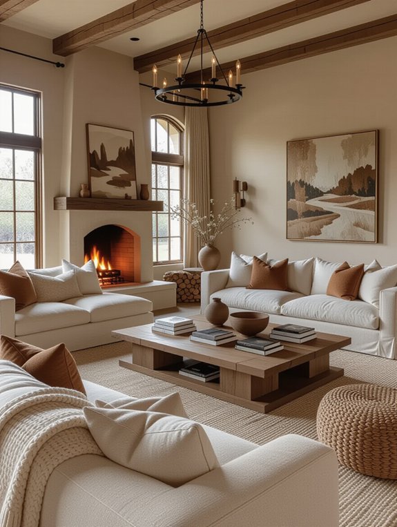 cozy fireplace living room