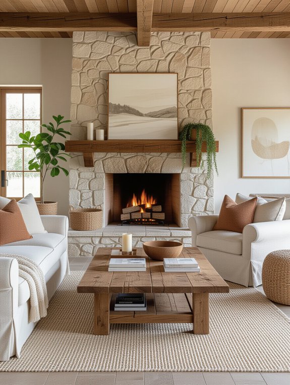 cozy fireplace living room