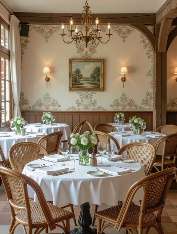 cozy french bistro atmosphere