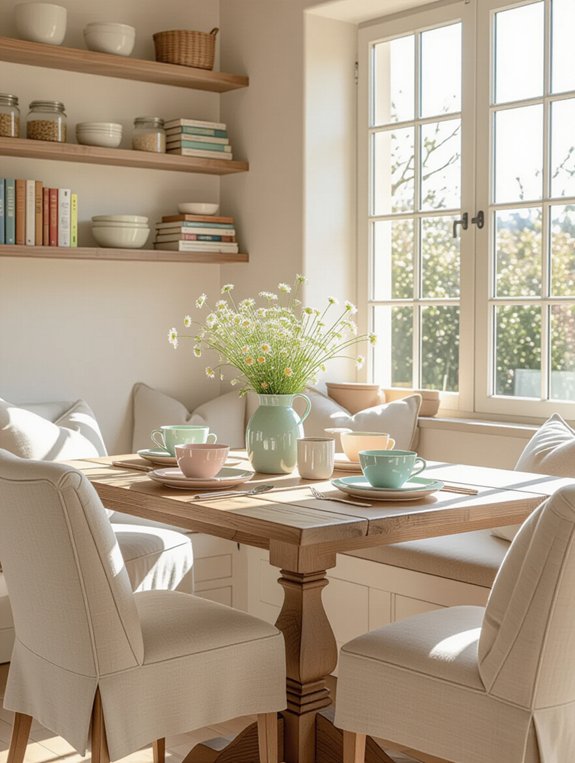 cozy kitchen breakfast nook