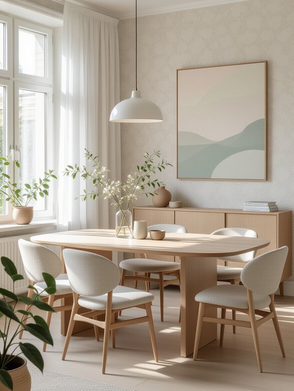 cozy minimalist dining space