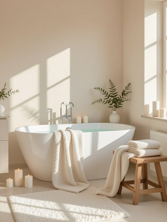 cozy neutral bathroom essentials