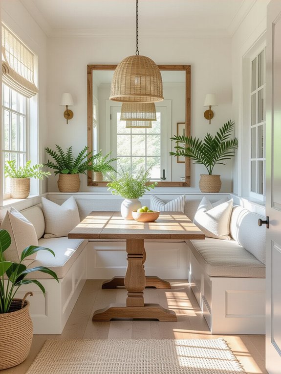 cozy nook with benches