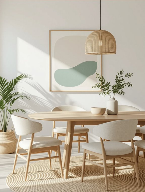 cozy scandinavian dining atmosphere