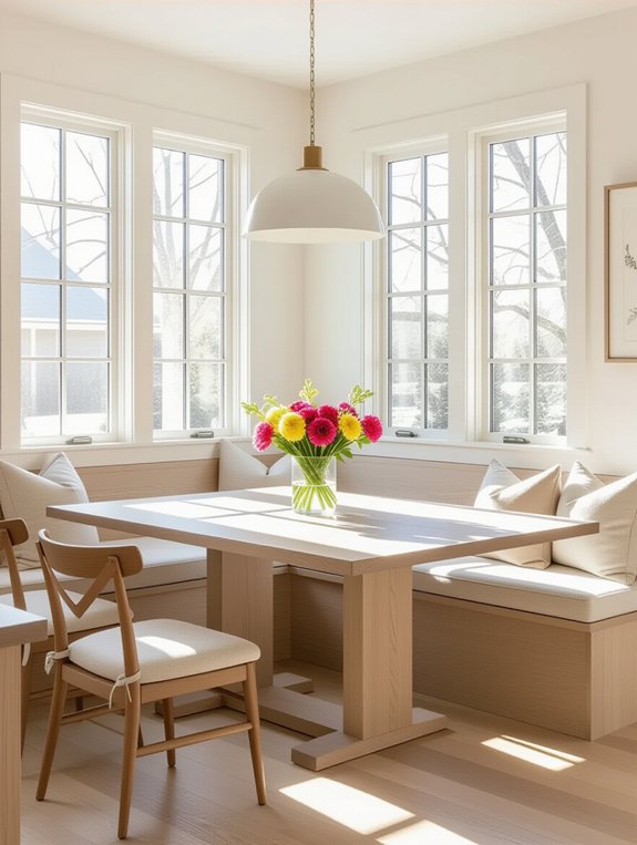 cozy space saving bench seating