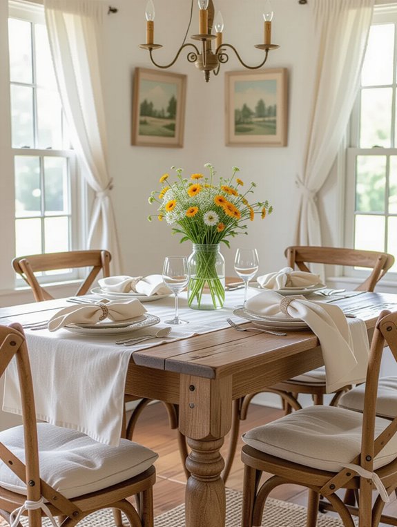 cozy textiles for dining