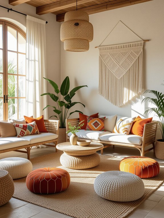 cozy vibrant floor seating