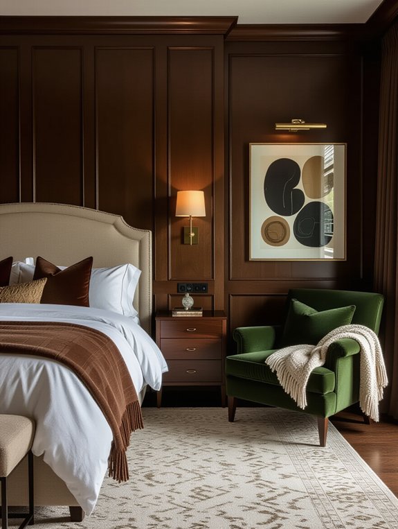 cozy walnut bedroom retreat