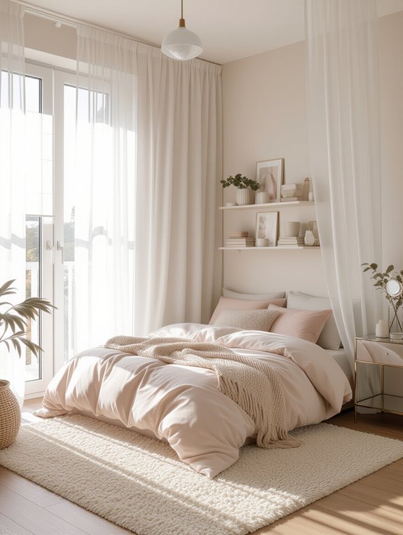 curtains enhance bedroom depth
