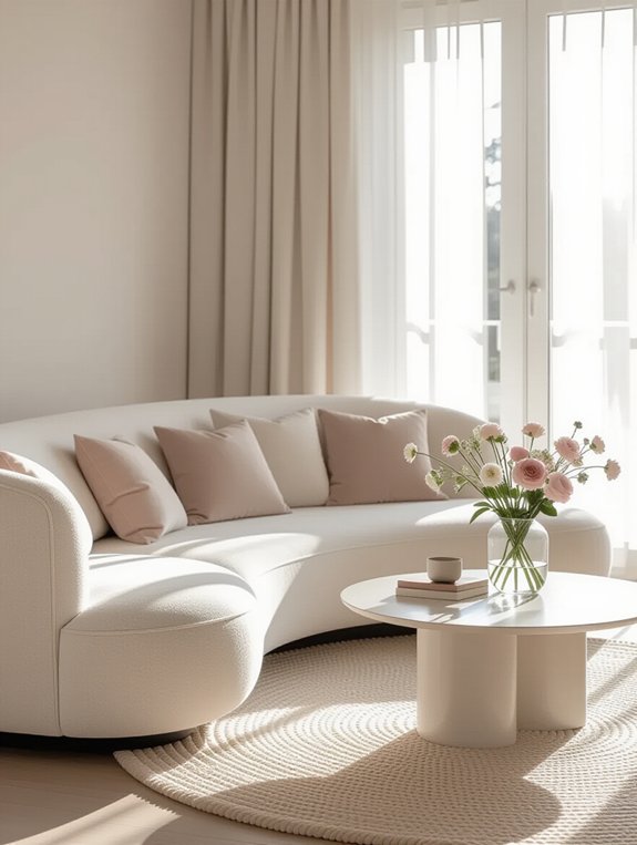 curved sofas enhance comfort
