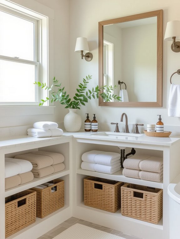 decorative baskets enhance organization
