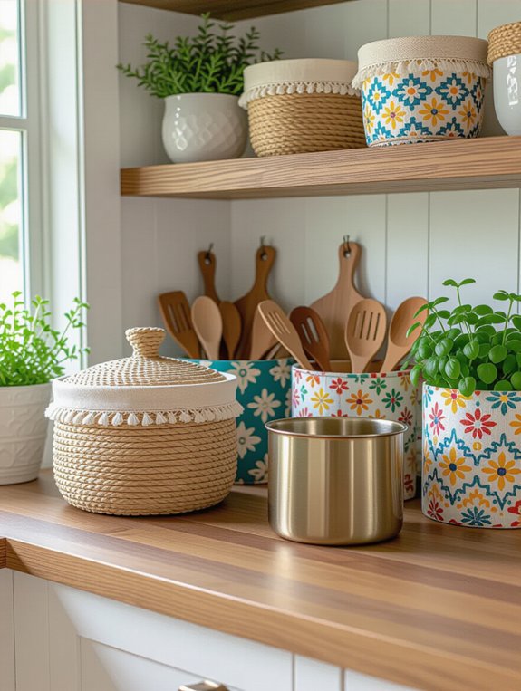 decorative kitchen storage bins
