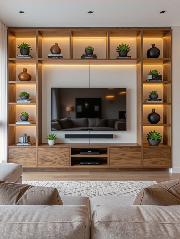 decorative open shelving design