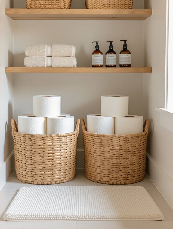 decorative toilet paper storage