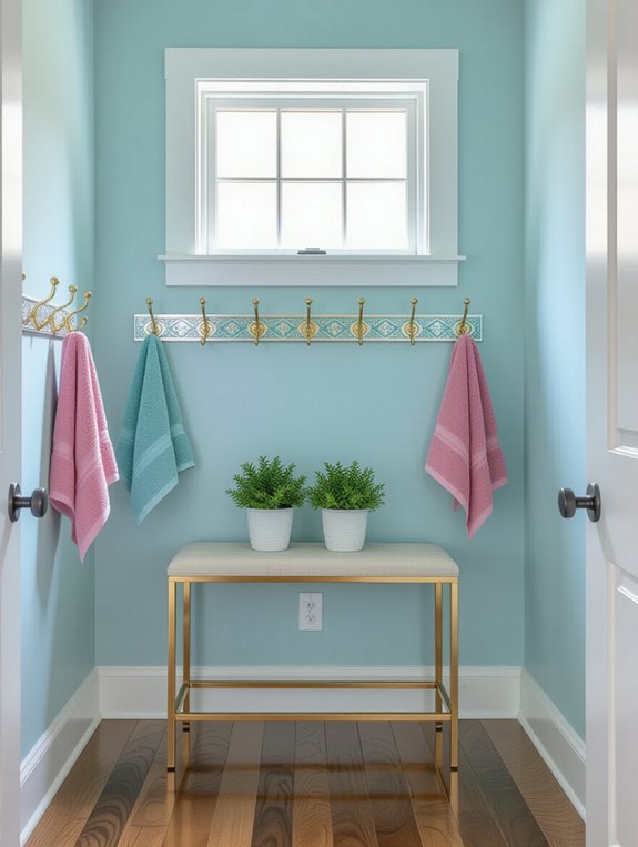 decorative towel storage hooks