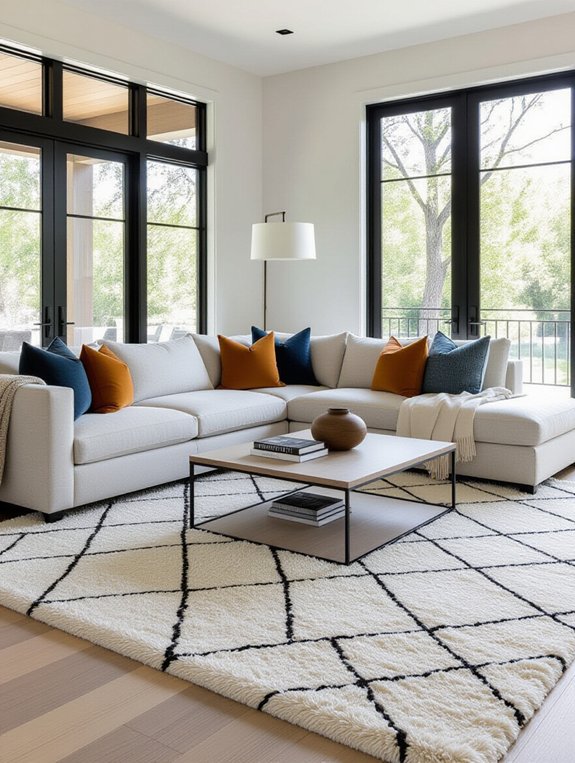 define spaces with rugs