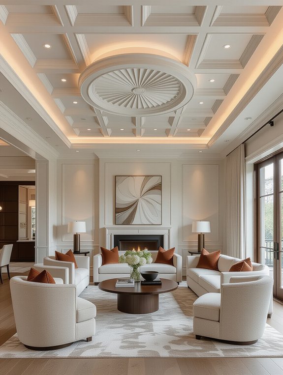 depth through layered ceilings