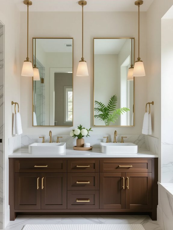 dual vanities for efficiency