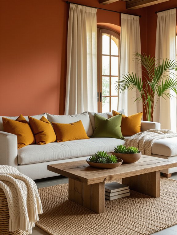 earthy tones create serenity