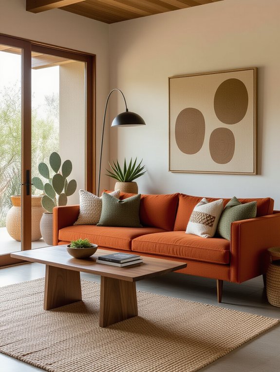 earthy tones create warmth
