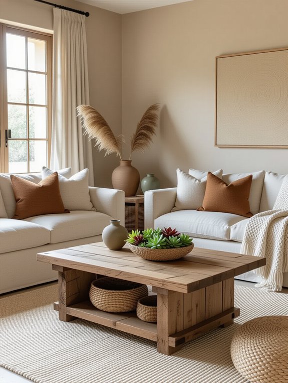 earthy tones for cozy ambiance