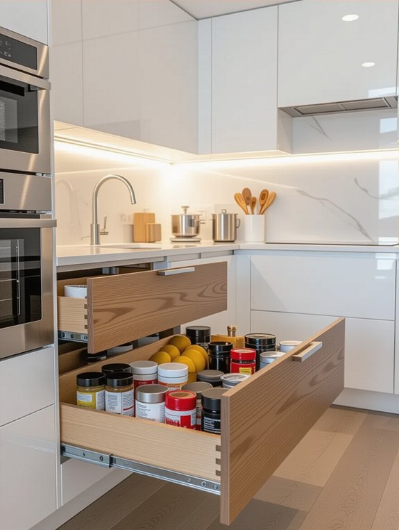easy access pull out drawers