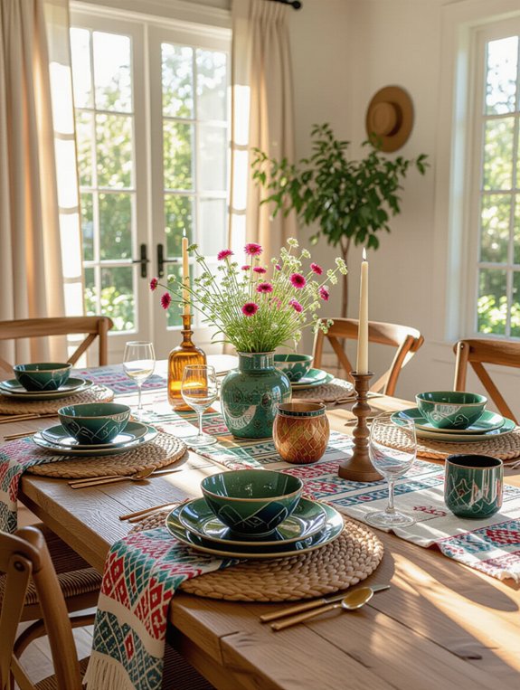 eclectic and creative table settings
