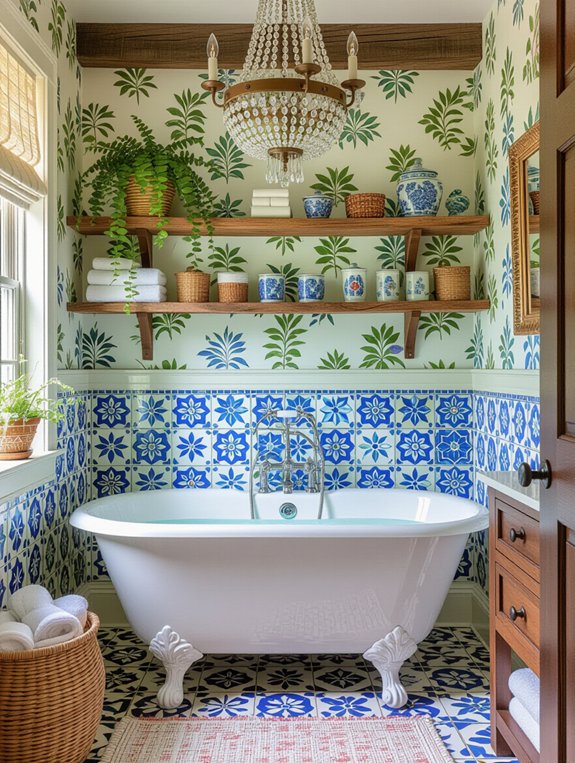 eclectic bathroom design elements