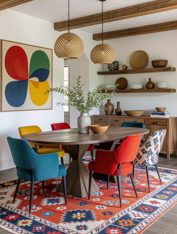 eclectic dining room decor