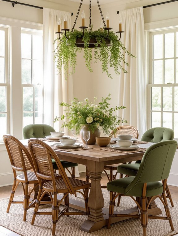 eclectic mix of chairs