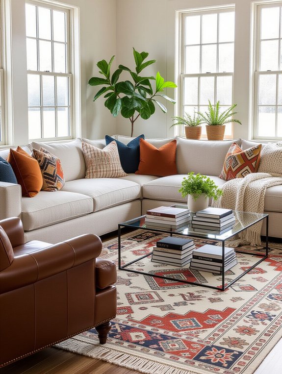 eclectic style with greenery