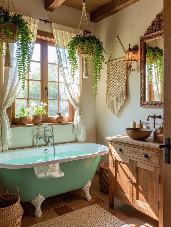 eclectic vibrant bathroom sanctuary
