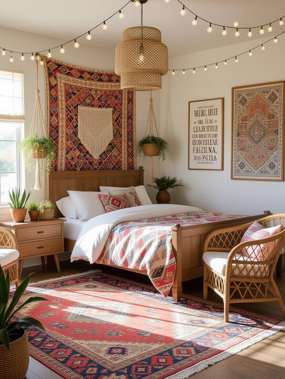 eclectic vibrant bedroom style